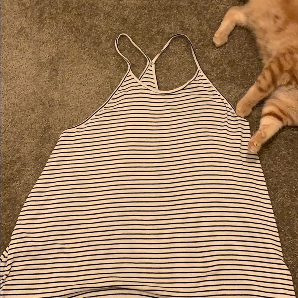 Striped Razor Back Tank Top